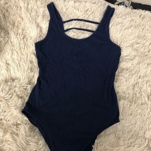 PINK Dark Blue Bodysuit